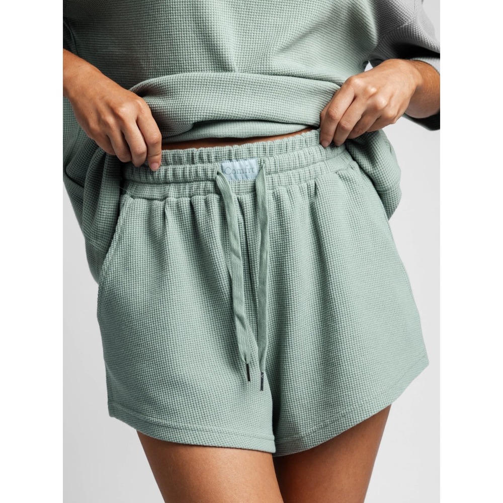 Comfrt‎ Sage Green Waffle Lounge Shorts XL New In Packaging